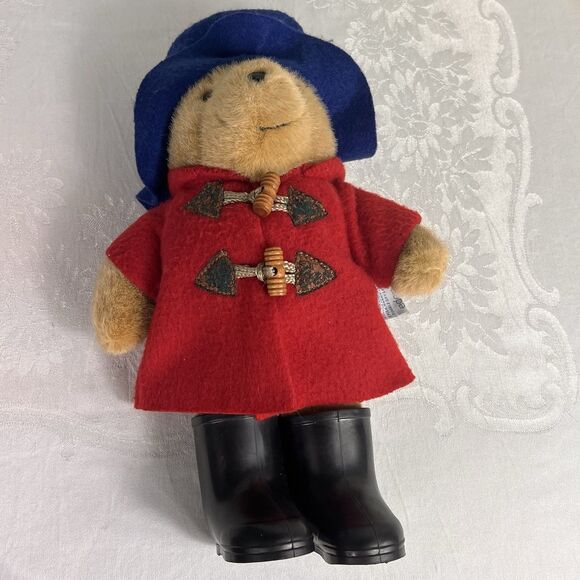 Vintage Eden Paddington Bear Plush Toy with Boots Red Coat Blue Hat 11 Inch - Picture 6 of 10